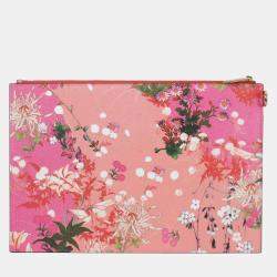 Givenchy Medium Iconic Floral Print Coated Canvas Pouch