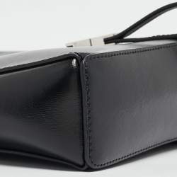 Givenchy Black Glossy Leather Cut Out Chain Bag