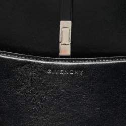 Givenchy Black Glossy Leather Cut Out Chain Bag