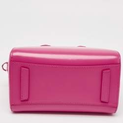 Pre Owned Givenchy Neon Pink Leather Mini Antigona Satchel