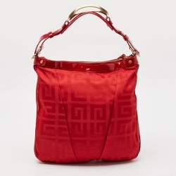 Givenchy Red Signature Fabric Top Handle Bag