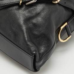 Givenchy Black Leather Medium Voyou Shoulder Bag