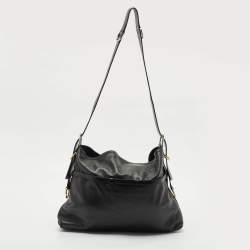 Givenchy Black Leather Medium Voyou Shoulder Bag