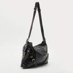 Givenchy Black Leather Medium Voyou Shoulder Bag
