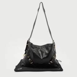 Givenchy Black Leather Medium Voyou Shoulder Bag