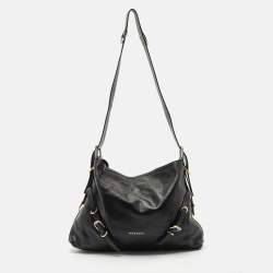 Givenchy Black Leather Medium Voyou Shoulder Bag