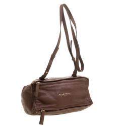 Pre Owned Givenchy Brown Leather Pandora Messenger Bag