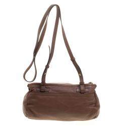 Pre Owned Givenchy Brown Leather Pandora Messenger Bag