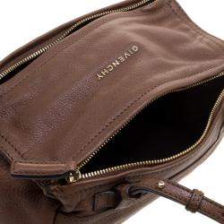 Pre Owned Givenchy Brown Leather Pandora Messenger Bag