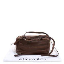 Pre Owned Givenchy Brown Leather Pandora Messenger Bag