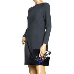 Givenchy Black Leather Capricorn Horoscope Pouch