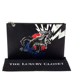 Givenchy Black Leather Capricorn Horoscope Pouch