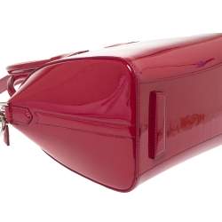 Pre Owned Givenchy Magenta Patent Leather Small Antigona Satchel
