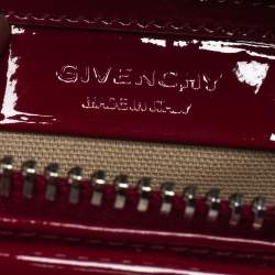 Pre Owned Givenchy Magenta Patent Leather Small Antigona Satchel