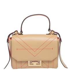 مملوكة مسبقًا حقيبة جيفنشي يد علوية أيدن جلد بيج