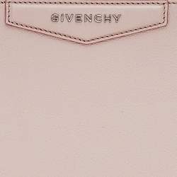 Pre Owned Givenchy Light Pink Leather Medium Antigona Clutch