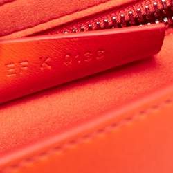 Pre Owned Givenchy Orange Leather Bow Cut Flap Shoulder Bag