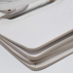 Pre Owned Givenchy White Leather Small Whip Shoulder Bag