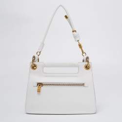 Pre Owned Givenchy White Leather Small Whip Shoulder Bag