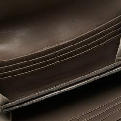 Pre Owned Givenchy Brown Leather Flap Continental Wallet