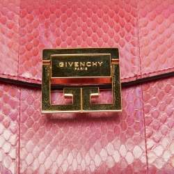 Givenchy Iridescent Pink Snakeskin GV3 Shoulder Bag