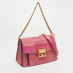 Givenchy Iridescent Pink Snakeskin GV3 Shoulder Bag