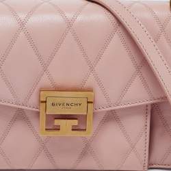 Givenchy Light Beige Quilted Leather Small GV3 Shoulder Bag