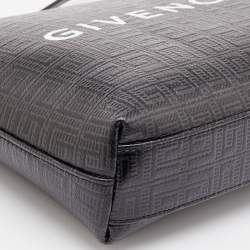Givenchy Black Monogram Coated Canvas Logo Detail 4G Pouch