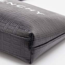 Givenchy Black Monogram Coated Canvas Logo Detail 4G Pouch