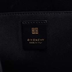 Pre Owned Givenchy Beige/Black Canvas and Leather Medium "G" Shopper Tote