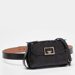 Pre Owned Givenchy Black Leather Belt Bag