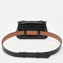 Pre Owned Givenchy Black Leather Belt Bag