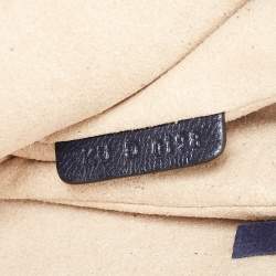 Pre Owned Givenchy Navy Blue Leather and Suede Fringe Crossbody Bag