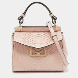 Givenchy Light Pink Python Mystic Top Handle Bag