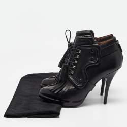 Givenchy Black Leather Ankle Length Boots Size 39