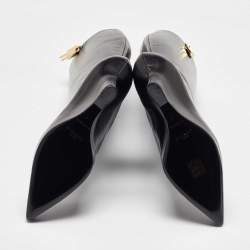 Givenchy Black Leather Wedge Knee Length Boots Size 37