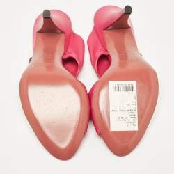 Givenchy Pink/White Leather Slide Sandals Size 36.5