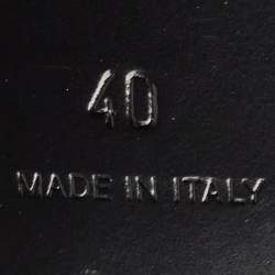 Pre Owned Givenchy Brown Leather Shark Lock Knee Length Boots Size 40