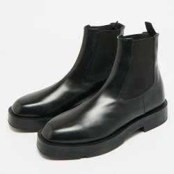 مملوكة مسبقًا حذاء بوت كاحل جيفنشي جلد أسود مقاس 38.5