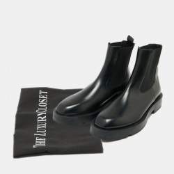 مملوكة مسبقًا حذاء بوت كاحل جيفنشي جلد أسود مقاس 38.5