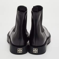 مملوكة مسبقًا Givenchy Size 38 Black Leather Ankle Length Chelsea Boots