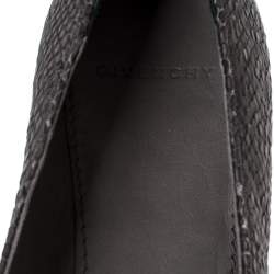 Givenchy Grey Python Embossed Leather Ballet Flats Size 38.5