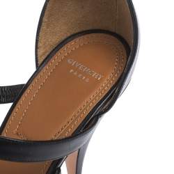 Pre Owned صندل جيفنشي كالي جلد أسود بسيور مقاس 41