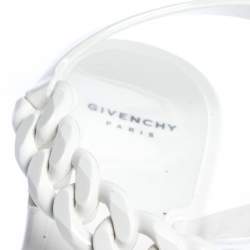 Pre Owned Givenchy White Jelly Chain-Link Flat Sandals Size 41