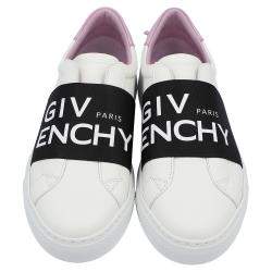 Pre Owned Givenchy White/Black/Purple Urban Street Logo Sneakers Size EU 36