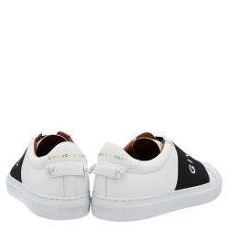 مملوكة مسبقًا Givenchy White/Black Urban Street Logo Sneakers Size EU 38