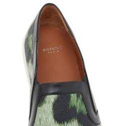 Givenchy Two Tone Jaguar Print Leather Skate Slip-On Sneakers Size 40