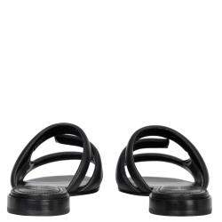 Pre Owned Givenchy Black Leather G Slide Sandals Size IT 40