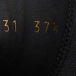 Pre Owned Givenchy Black Leather Ankle Length Boots Size 37.5