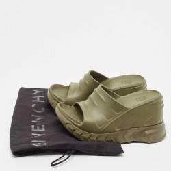 Givenchy Green Rubber Marshmellow Sandals Size 36